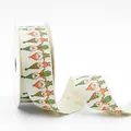 25mm weißes Baumwollband mit festlichem Weihnachts-Elf-Cartoon-Druck für Geschenkverpackungen - Cartoon Figur * 25MM