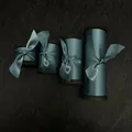 Set de cuatro cintas de seda azul grisáceo con bordes deshilachados para bodas - Estilo (#3248) / 3.8cm x 5 Yards / Azul grisáceo