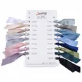 Carta de colores de cintas de seda de morera 100% con varios tonos para accesorios de pelo - Exhibición de Carta de Colores (SJS011) / 1 Pieza
