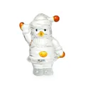 Elegant clear crystal Santa Claus figurine with amber accents for home holiday decor - Crystal Santa Claus / 62*28*81mm / Amber