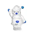 Elegant handcrafted clear glass Santa Claus figurine with blue accents for holiday decor - Crystal Santa Claus / 62*28*81mm / Medium Blue