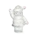 Handcrafted crystal Santa Claus figurine with pink accents for festive tabletop decor - Crystal Santa Claus / 62*28*81mm / Pink