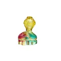 Statuina di cobra in cristallo traslucido colorato per decorazione casa segno zodiacale. - Cobra con Base / 57*50*81mm / Multicolore