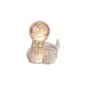 Statuetta di serpente in cristallo ambrato per decorazione dello zodiaco cinese - Baby Serpente Grasso / 61.5*95mm / Champagne