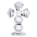 Handcrafted faceted clear crystal cross ornament centerpiece for elegant home decor - Diamond Ball Cross / 96*140mm / Clear
