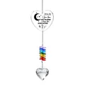 Hart kristal zonnevanger met moeder gedenkteken gravure en regenboog prisma's voor de tuin - I Love You Stijl (LSGJ217)