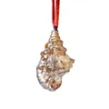 Exquisite amber glass conch shell hanging ornament for garden suncatcher and home decor - Conch Hanging (Champagne)