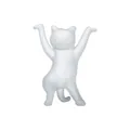 Mattweiße Cartoon-Katzenfigur Stifthalter für kreative Büro-Schreibtischdekoration - Enchanting Cat / 58*32*78mm (68g) / Mattiert