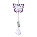 Détail d'un attrape-soleil papillon avec boule de cristal et texte pour maman! - Style B-Maman / Environ 450mm