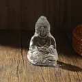 Statua di Buddha Shakyamuni in cristallo trasparente per moderna decorazione Zen - Buddha Tathagata (LSSJBJ483) / Piccolo (50*30.6*74.3mm)