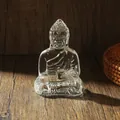 Statua di Buddha in cristallo trasparente premium per decorazione da scrivania zen ed elegante - Buddha / Medio (72*44*108mm)