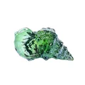 Elegante statuetta di conchiglia in cristallo verde sfumato per decorazione da scrivania. - 29.5x58mm / Verde erba