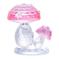 Élégante figurine champignon en cristal rose avec accents de strass étincelants - Double Champignon / 63x70mm (155g) / Rose