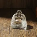 Transparant kristallen Maitreya Boeddha beeldje voor stijlvolle desktop decoratie in huis - Maitreya Boeddha / Gemiddeld (53*37*53mm)
