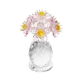 Handgefertigte Kristall-Sonnenblumendekoration mit 6 rosa Blumen in einer Kristallvase. - 6 Blumen Wassertropfen Stil / 57*57*99.5mm / Rosa