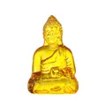 Elegante geel doorschijnend kristallen Boeddhabeeld voor moderne tafel- of entree-decoratie - Tathagata Boeddha (Goud) / Gemiddeld (72*44*108mm)
