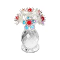 Exquisites Kristallblumen-Ornament mit 6 bunten Blüten in einer facettierten Vase - 6 Blumen Wassertropfen Stil / 57*57*99.5mm / AB-Farbe