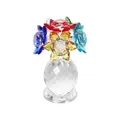 Funkelndes mehrfarbiges Kristall-Sonnenblumenstrauß-Ornament in einer klaren Glasvase - 6 Blumen Diamant Stil (6 Farben) / 65*65*94mm