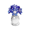 Eleganter blau-klarer Kristall-Sonnenblumenstrauß in facettierter Glasvase für Heimdeko - 6 Blumen Diamant Stil / 65*65*94mm / Blau