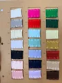 Ruffled velvet ribbon color chart for DIY hair accessories and garment trimming - 2.5 cm x 50 Yards / Multicolor