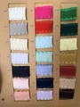 Catalog showing multiple colors of double-sided velvet ruffled ribbons for DIY - 2.5 cm x 50 Yards / White (000)