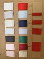 Comprehensive color and size sample chart for striped single-faced grosgrain ribbons - 1cm Width / Color 000 (White)