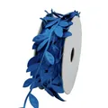 Blue ultrasonic embossed leaf ribbon roll for indoor outdoor decorative flower binding - 2.5CM X 50M / Dark Blue