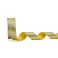Elegant gouden glitterlint voor luxe kerstcadeauverpakkingen en bloemendecoraties - 1cm x 10 Yards (Glitter Satijn) / Goud