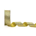 Elegant gouden glitterlint voor feestelijke kerstcadeaus en bloemendoosverpakkingen - 1cm x 10 Yards (Glitter Satijn) / Goud