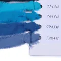 4cm frayed edge cotton ribbon in four blue shades for wedding floral decoration - Cyan Blue (9945#) / 4cm x 5 Yards