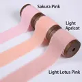Fransen Baumwollbänder in Rosa- und Aprikosentönen auf Vintage Holzspulen - Handgerissene ausgefranste Kante (ohne Holzspule) / 4cm x 5 Yards / Kirschrosa (8616#)