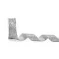 Glanzend zilveren glitterlint met hoge dichtheid voor luxe kerstcadeauverpakkingen - 1CMX10 Yards(5280) / Zilver