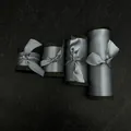 Set di quattro rotoli di nastro di seta grigio per decorazioni e regali - Nastro di Seta con Bordo Sfilacciato (#5381) / 2cm x 5 Yards / Grigio chiaro