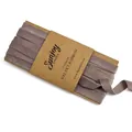 Dusty pink 1cm single-sided velvet ribbon for DIY crafts presented on a cardboard holder - Flocked Ribbon (6234#) / 1cm x 5 Yards / Dusty Pink