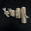 Nastri di seta color champagne di qualità in quattro larghezze per fai da te - Champagne Stile Bordo Sfilacciato (#6272) / 6.3cm x 5 Yard / Champagne