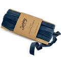 Premium 1cm deep blue single-sided velvet ribbon for DIY crafts and gift box decoration - Flocked Ribbon (2377C#) / 1cm x 5 Yards / Navy Blue