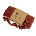 Rust red 1cm single-sided velvet ribbon for DIY crafts and gift wrapping - Flocked Ribbon (5923#) / 1cm x 5 Yards / Rust red