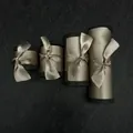Nastri di seta champagne in quattro misure per decorazioni fai-da-te per matrimoni. - Stile (#7707) / 2cm x 5 Yards / Grigio Champagne