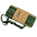 1cm dark green single-sided velvet ribbon for DIY crafts and elegant gift wrapping - Flocked Ribbon (9065#) / 1cm x 5 Yards / Forest Green