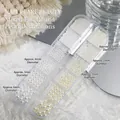 Professionele nail art set met witte parels in verschillende maten, in 12-vaks opbergdoos - 12 Raster Volledig Ronde Parels