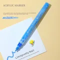 Blue acrylic paint marker for professional nail art and DIY graffiti drawing designs - Blue