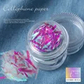 Iridescent holographic nail art cellophane flakes with style 2 pink and purple glow - Japanese Laser Style 2#(zqsp0468-01)