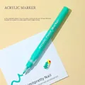 Single cyan acrylic paint marker for professional nail art DIY and graffiti designs. - Cyan