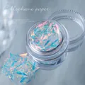 Iridescent aurora nail art flakes style 3 in a clear plastic jar for manicure decoration - Japanese Laser Style 3#(zqsp0468-01)