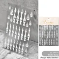 Retro white bone and flame pattern ultra-thin self-adhesive nail art stickers variant SKU - White Bone and Flame (to-2467)