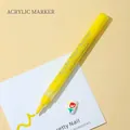 Marqueur acrylique jaune vif pour le nail art imperméable les graffitis et le bricolage - Jaune