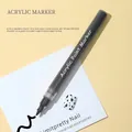 Marqueur acrylique noir unique pour le nail art professionnel et le graffiti DIY - Noir