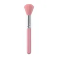 Professional pink nail dust cleaning brush with long handle for manicure and salon use - Flesh Pink
