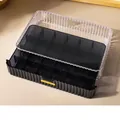 Acrylic desktop organizer with 24-compartment drawer in translucent black finish - 24 Grids / Transparent Black