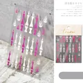 Ultra-thin pink bone and flame pattern nail art stickers variant style to-2500 - Pink Bone and Flame (to-2500)